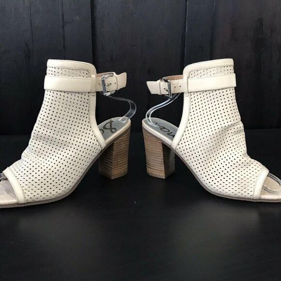 Sam Edelman Leather Peep Toe Emmie Sandals Women's Size 9.5 High Heel Sandals - Picture 4 of 11